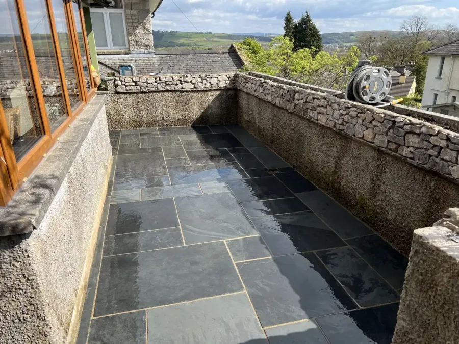 Slate Courtyard & Retaining Wall, LOCATION TO CONFIRM